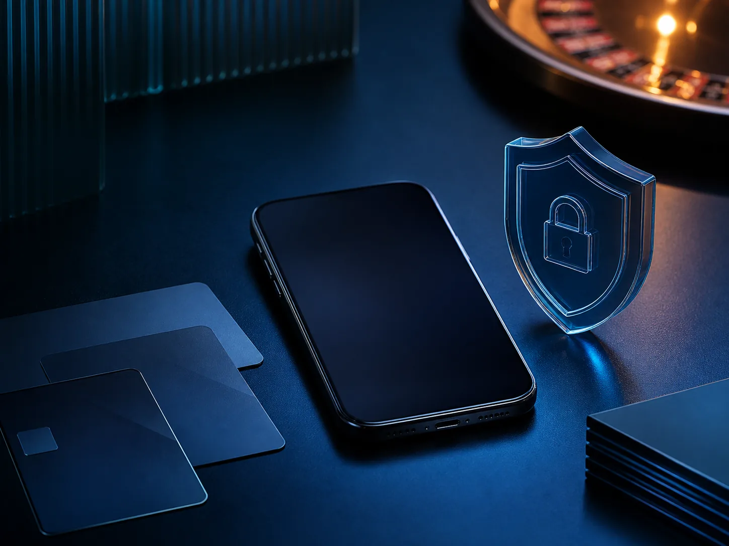 Ponsel dan simbol privasi untuk meninjau data akun secara generik